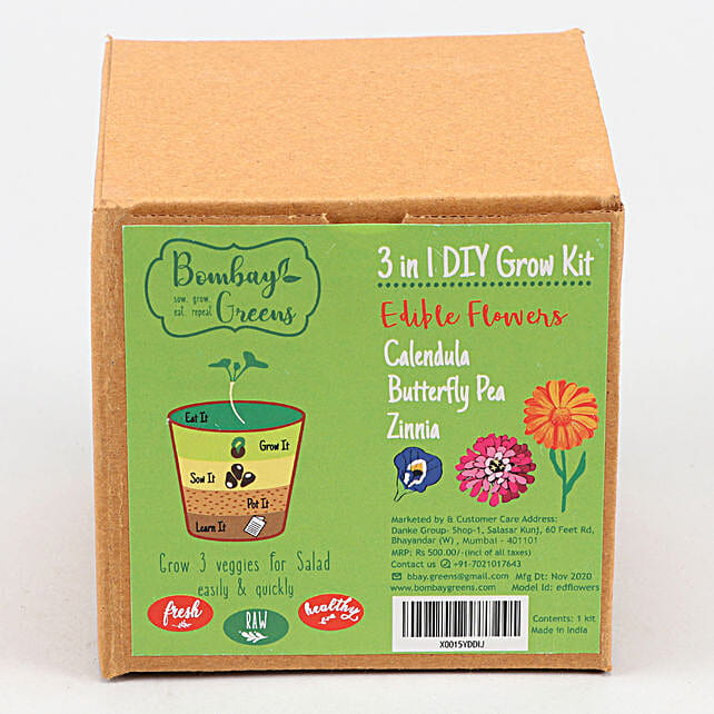 Buy/Send Bombay Greens DIY Edible Flowers Grow Kit Online FNP