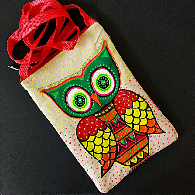 Tropical hand painted sling bag main image 1
